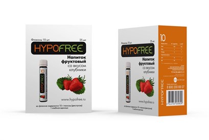 Сок HYPOFREE (Гипофри)  со вкусом малины, 10 г. глюкозы (1 ХЕ). Цена за 1 шт. - фото 5562