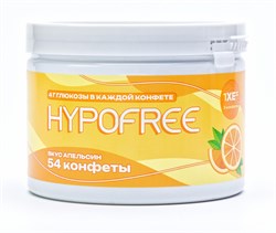 Конфеты жевательные  HYPOFREE со вкусом апельсина (4г. глюкозы в 1 табл.), 75,6 г. 1952