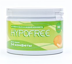 Конфеты жевательные  HYPOFREE с глюкозой со вкусом ДЫНИ  (4г. глюкозы в 1 табл.),  (54 шт.) 2133